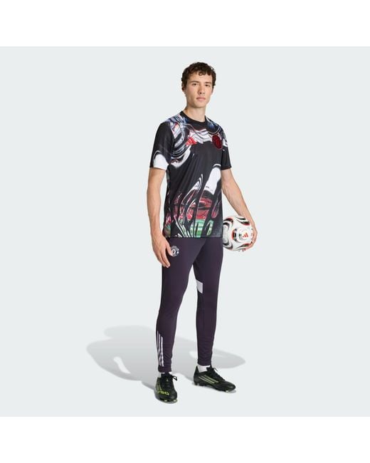 Adidas Black Football Manchester United 25/26 Pre Match Jersey Ka6419 for men