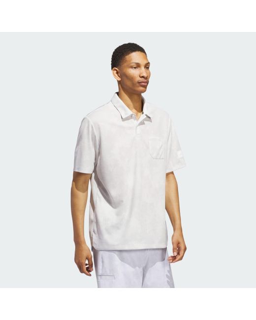 Adidas White Adicross Polo Shirt for men