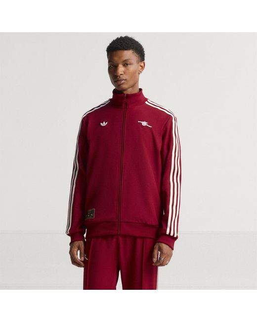 Adidas Red Arsenal Terrace Icons Track Top for men