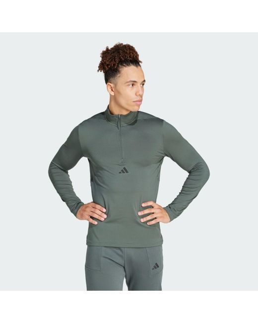 Adidas Green Workout Top for men