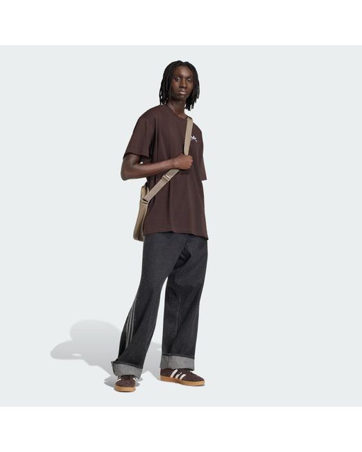 Adidas Brown Japanese Forg Graphic T-Shirt for men