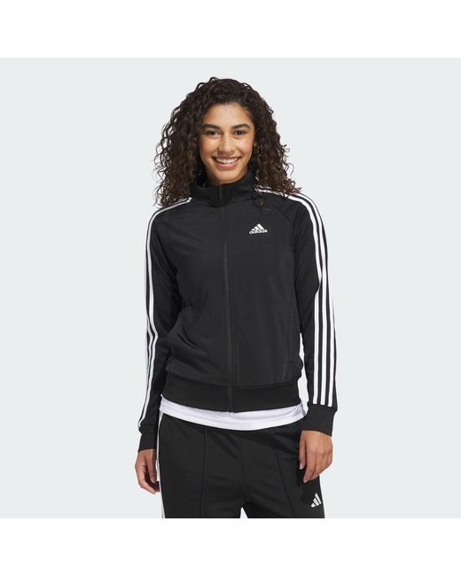 Adidas Black Priegreen Essentials War Up Sli 3 Stripes Jacket