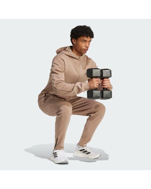 Adidas Natural Designed For Training Full-Zip Track Jacket for men