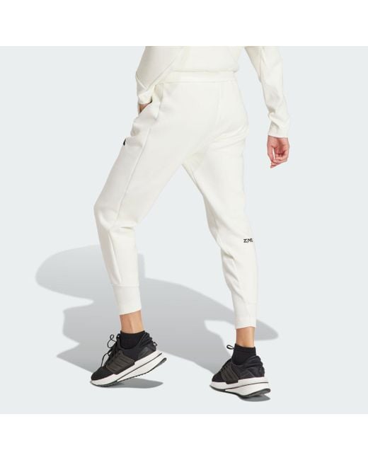 Adidas White Z.N.E. Tracksuit Bottoms