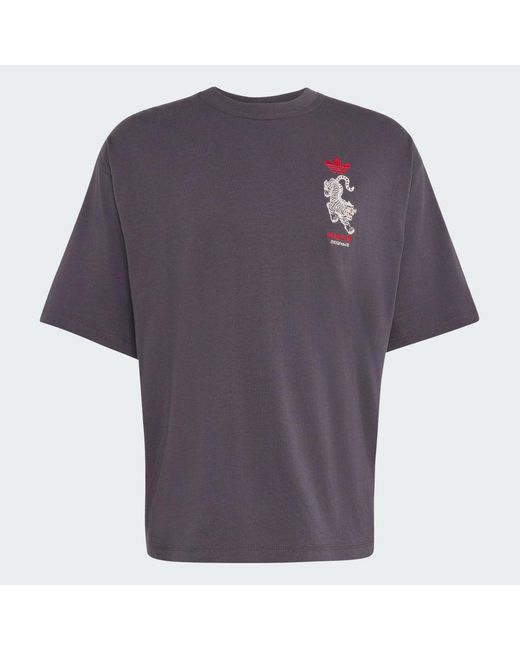Adidas Gray Cn Tiger Graphic Tee for men