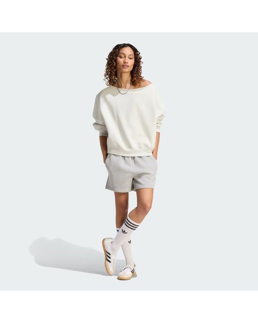 Adidas Gray Essentials Fleece Shorts