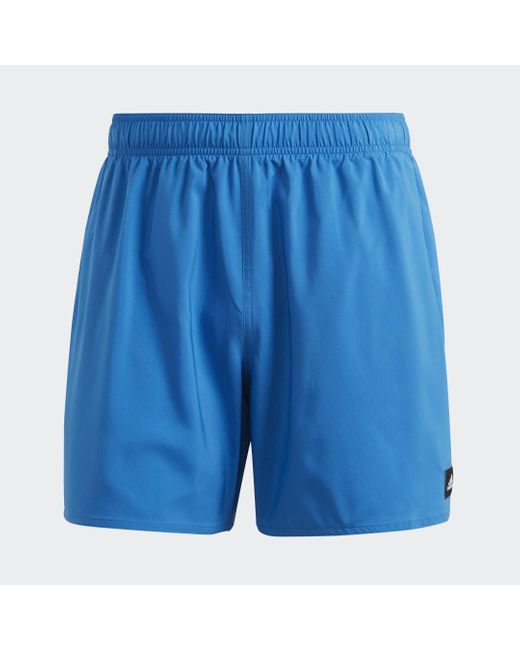 Short da nuoto Solid CLX Short-Length di Adidas in Blue da Uomo