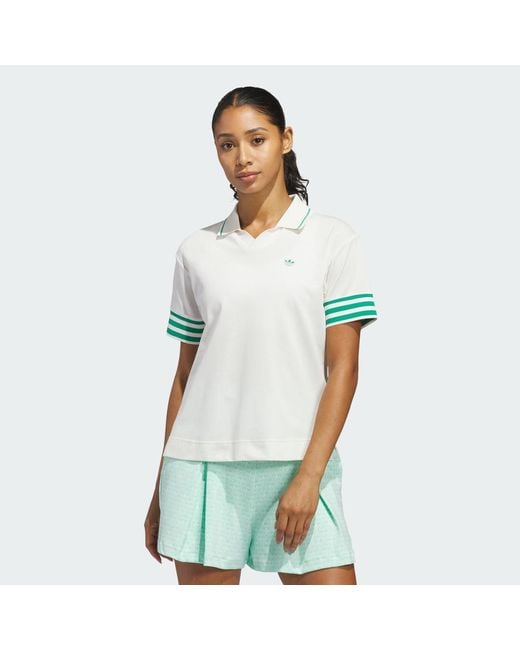 Adidas Green Originals 3-Stripe Polo Shirt