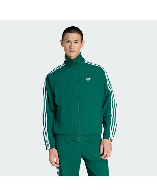 Adidas Green Firebird Woven Track Top for men