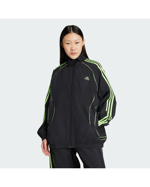 Giacca Da Allenamento Teamgeist Adicolor Oversized Woven di Adidas in Black