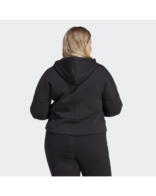 Adidas Black Mission Victory Slim Fit Full-Zip Hoodie (Plus Size)