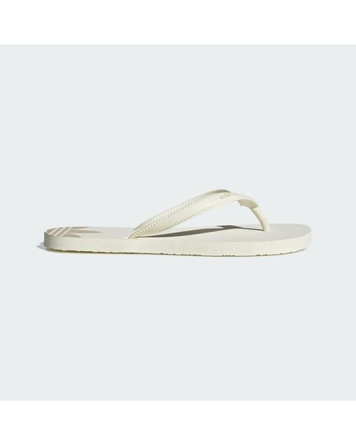 Adidas White Adi Sun Thongs