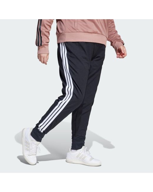 Adidas Blue Essentials 3-Stripes Jogger Pants (Plus Size)
