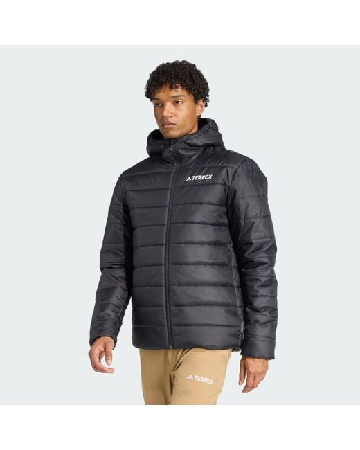 Adidas Gray Terrex Multi Essentials Climawarm Insulated Hooded Jacket for men