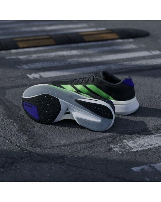 Adidas Green Adizero Boston 13 Eqt Shoes for men