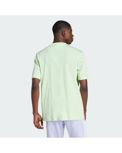 Adidas Green Adicolor Trefoil T-shirt for men