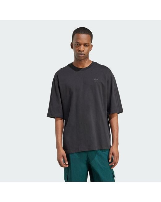 Adidas Black Adicolor Oversized Tee for men