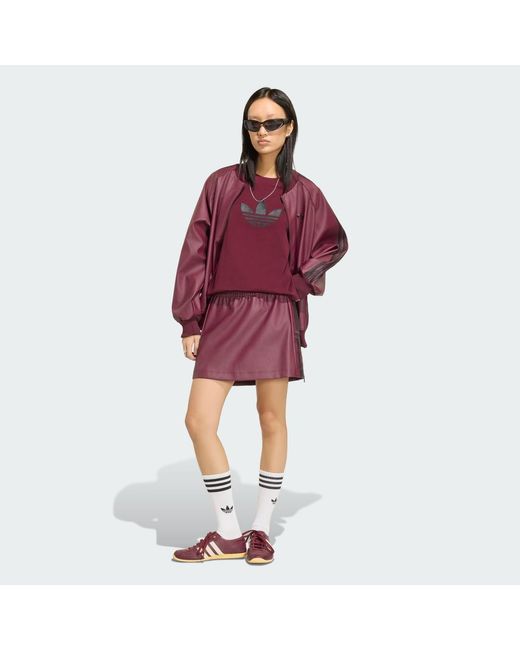 Adidas Purple Pleather Adibreak Skirt