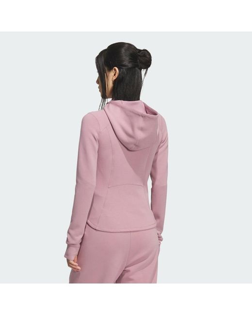 Adidas Pink Slim Knit Jacket