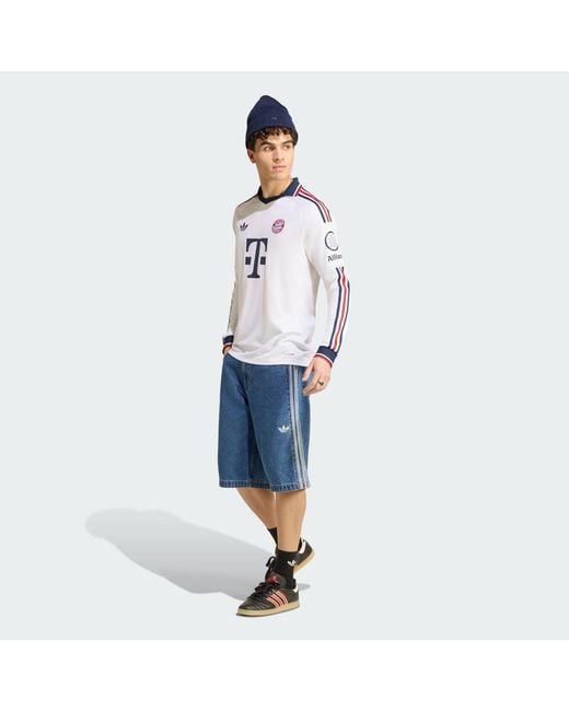 Adidas White Fc Bayern 26/27 Away Jersey Long Sleeve for men