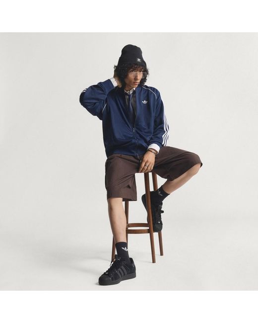 Adidas Blue Sst Adicolor Classics Loose Track Top for men
