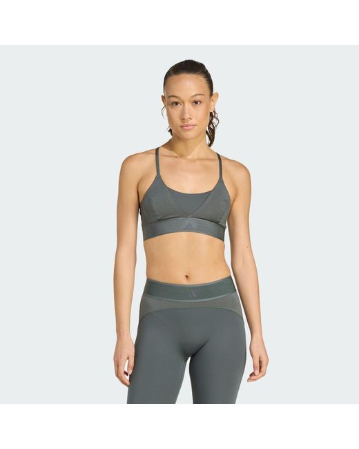Adidas Gray Hyperglam Shine Bralette