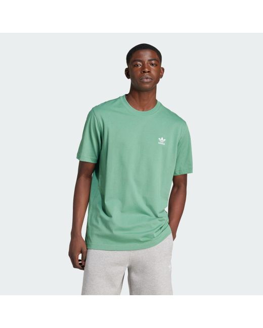 T-shirt Trefoil Essentials di Adidas in Green da Uomo