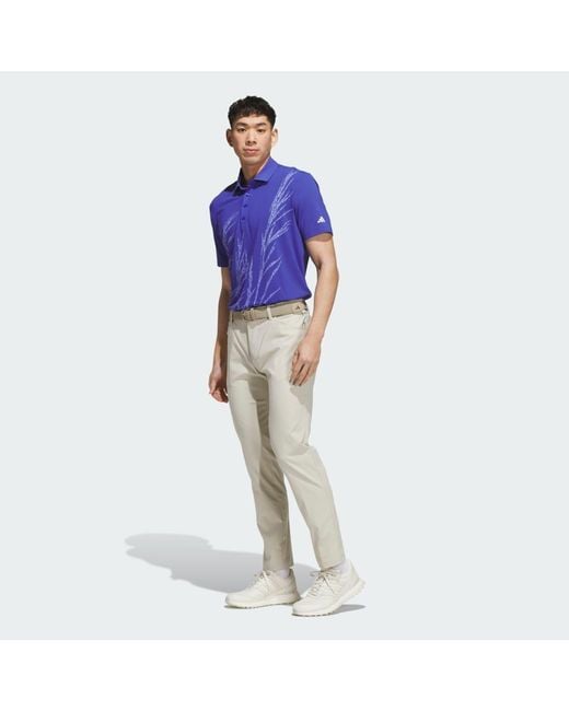 Adidas Blue Golf Ultimate365 Tour Cool Feeling Fescue Polo Shirt Ks5779 for men