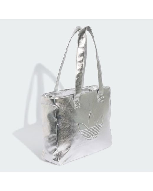 Adidas Gray Shopper Metallic Pu Bag