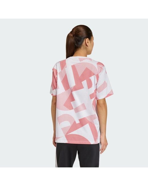 Adidas Red Poc Aop T-Shirt W