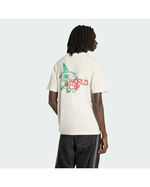 Adidas White Fifa World Cup 26 Pique Mascot T-Shirt for men