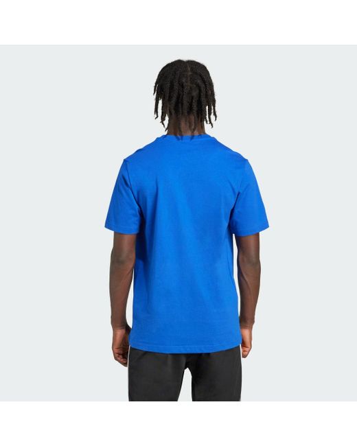 T-Shirt Pennant Trim Graphic di Adidas in Blue da Uomo