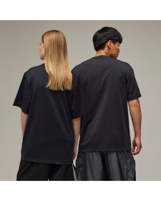 Y-3 Premium Short Sleeve Tee di Adidas in Black