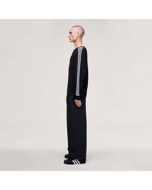 Adidas Blue Y-3 Sport Uniform Wide Leg Tracksuit Bottoms for men