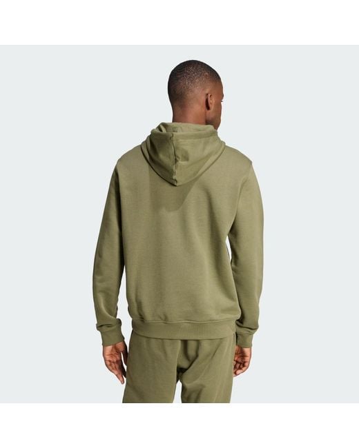 Adidas Originals Green Trefoil Essentials Hoodie for men