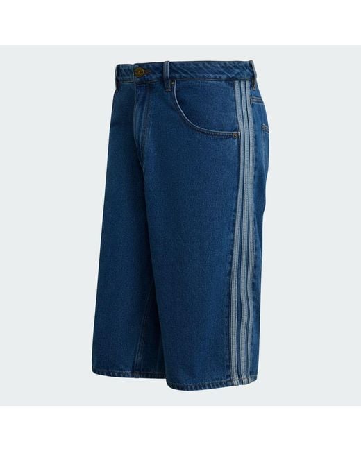 Adidas Blue Firebird Adicolor Denim Shorts for men