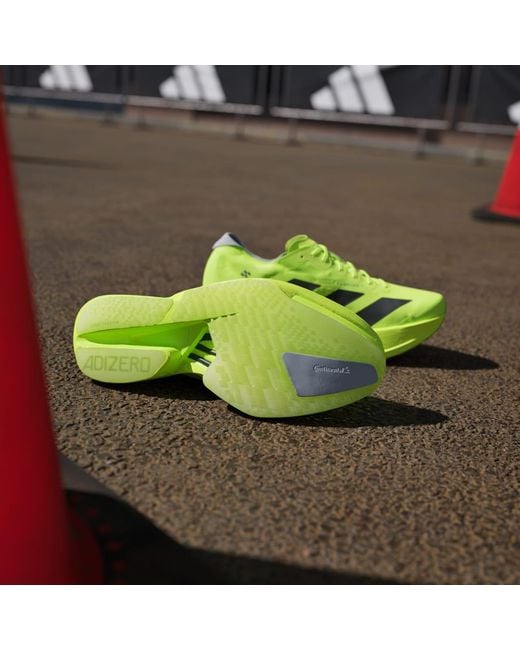 Adidas Yellow Adizero Adios Pro 4 Shoes for men