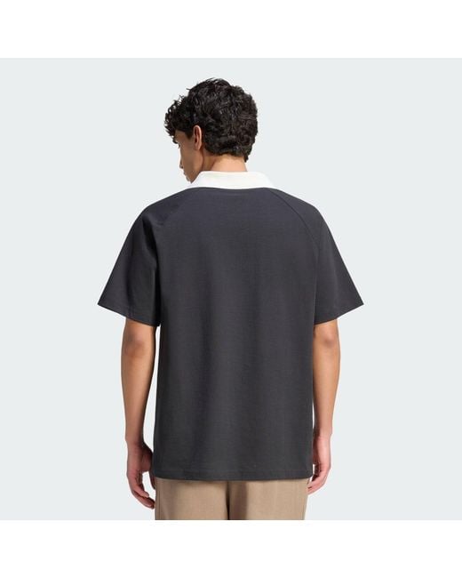 Adidas Black Lux Tiro Script Graphic Polo T-Shirt for men