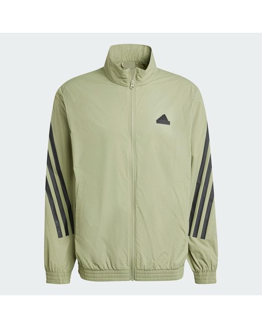 Adidas Green Future Icons 3-Stripes Woven Track Jacket for men