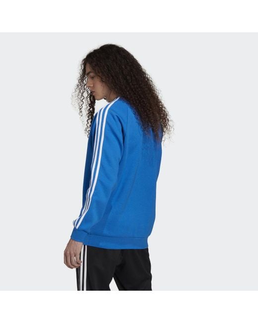 Sudadera cuello redondo Adicolor Classics 3 bandas adidas de hombre de  color Azul | Lyst