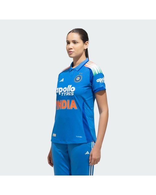 Adidas Blue India Cricket Odi Jersey W