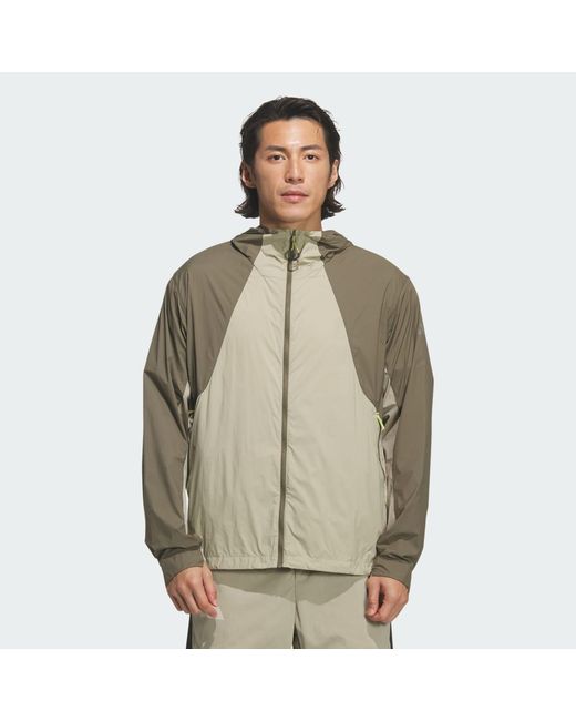 Adidas Green Multi Wind Resistant Jacket for men
