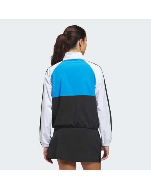 Adidas Blue Beyond The Course Colorblock Twistweave Full-Zip Jacket