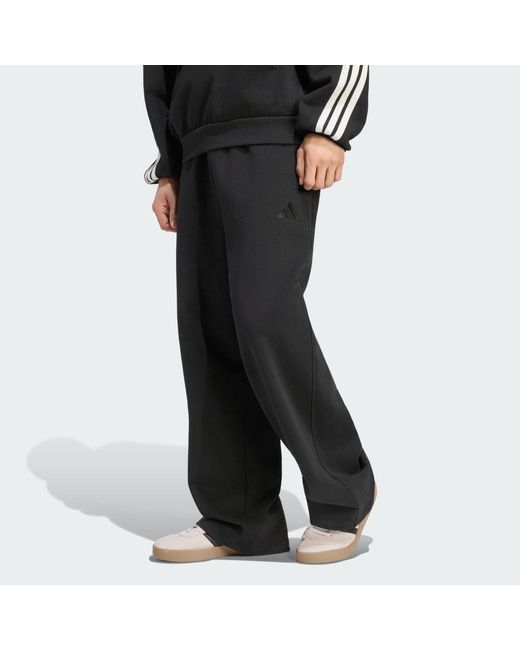Adidas Black Kit Small Logo Wide Joggers for men