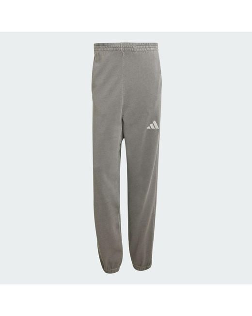 Adidas Gray All Szn French Terry Washed Loose Joggers for men