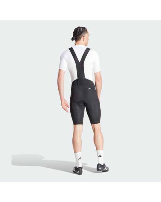 Adidas Blue Essentials 3-stripes Padded Cycling Bib Shorts for men