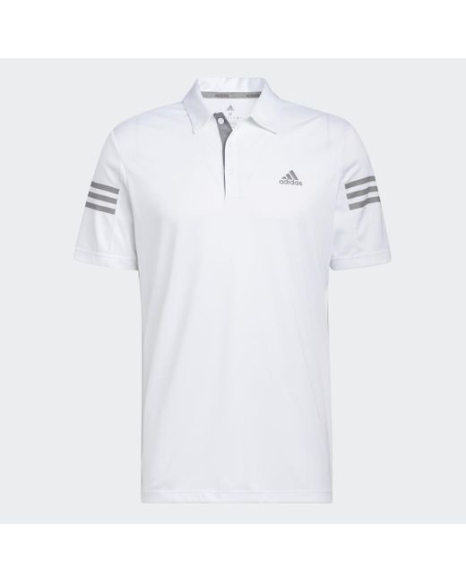 Adidas 3-stripes Poloshirt in het White voor heren