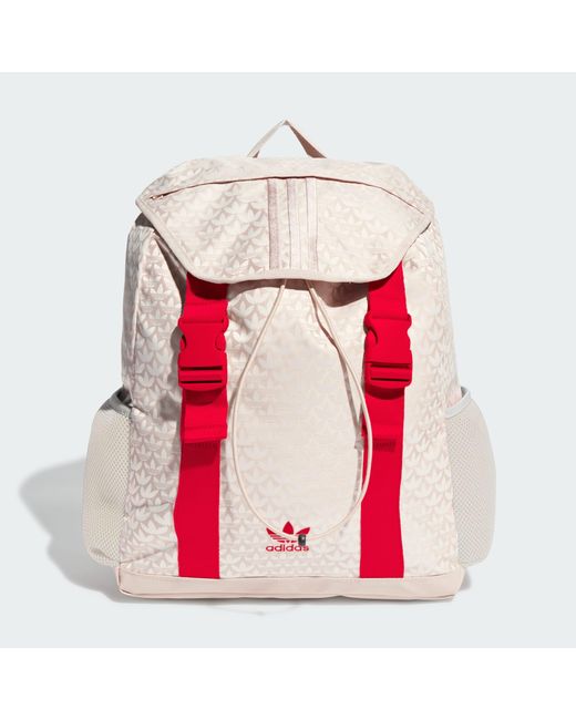 Adidas Red Trefoil Monogram Jacquard Backpack
