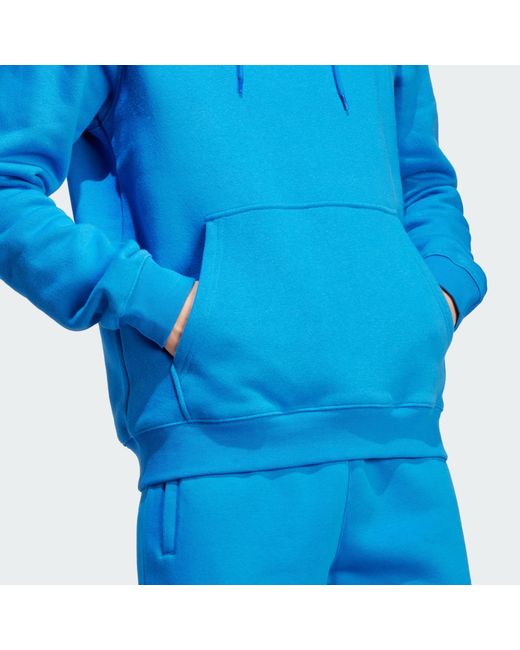 adidas Trefoil Essentials Hoodie in Blue for Men