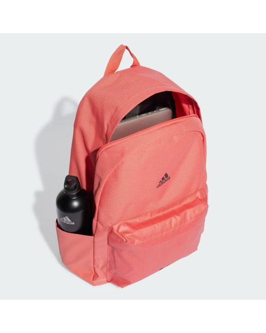 Adidas Red Classic Badge Of Sport 3-stripes Backpack